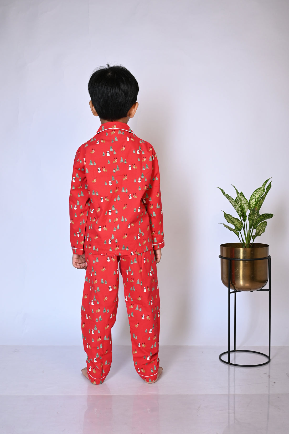 Red Christmas Tree Kids Nightwear