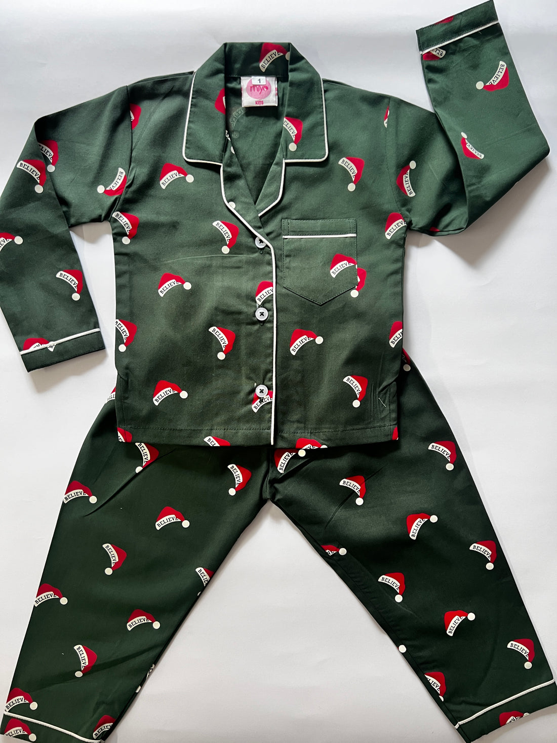 Green Christmas Kids Nightsuit